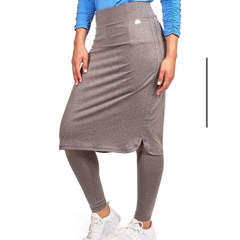 Snoga Athletics Women's Skort w/ Attached Leggings Gray Med/Lg Stretch Modest